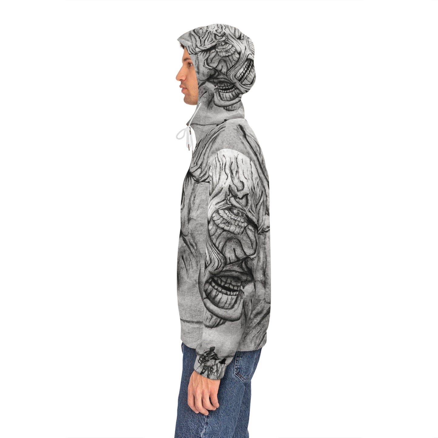 Men's Full-Zip Hoodie (AOP) | SA "AOT"