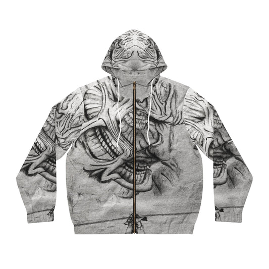 Men's Full-Zip Hoodie (AOP) | SA "AOT"