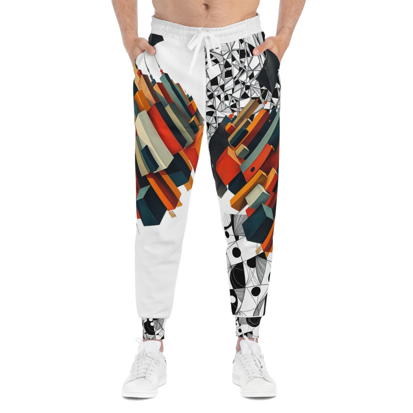 Men's Geometric Print Athletic Joggers for Active Lifestyle